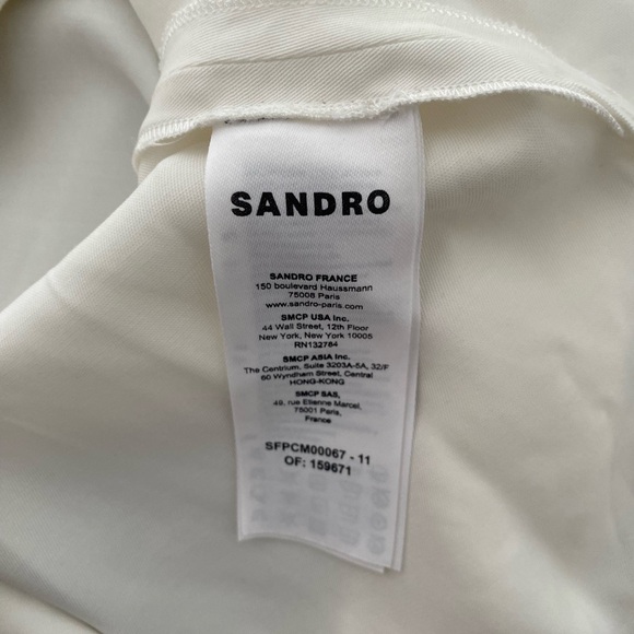 Sandro Paris women shirt blouse ecru - size 1 - Picture 3 of 4